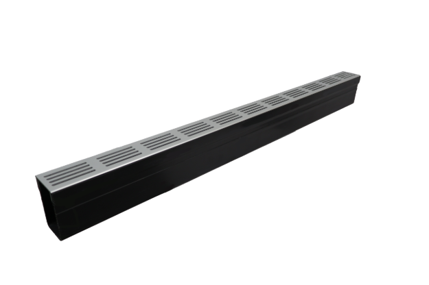 Afbeeldingen van Luxury drain  met grijs aluminium rooster 100 cm