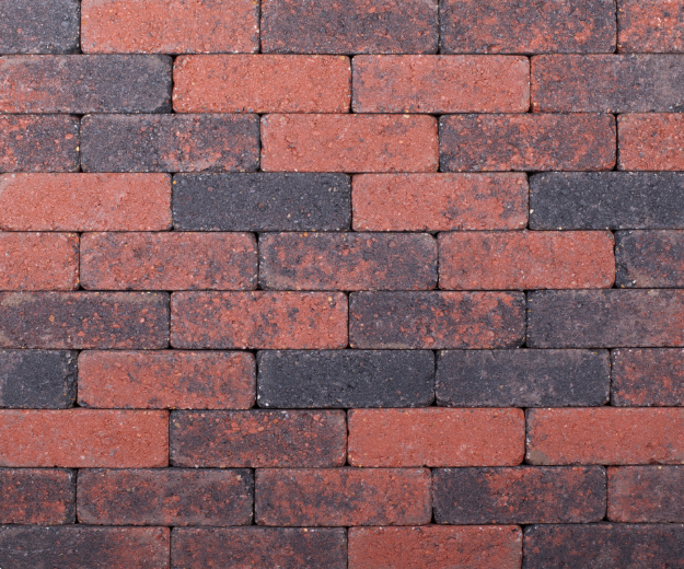 Afbeeldingen van Dikformaat-Rood-Zwart-getrommeld-20x6,5x6,5cm