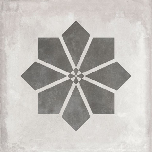 Afbeeldingen van Ri-Jo Ceramica 60x60x4 Design Etoile Silver Base