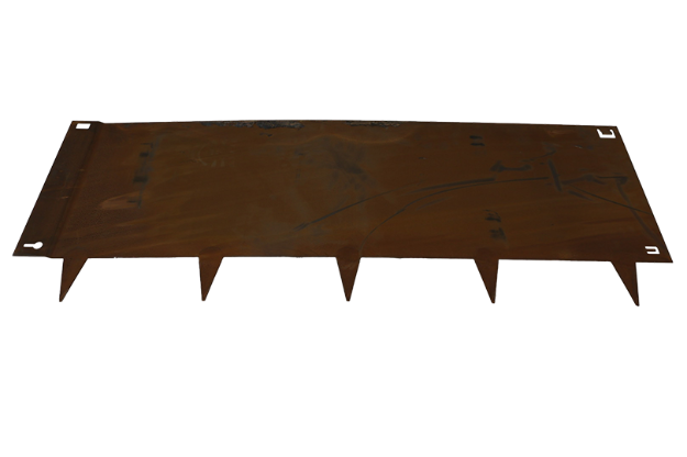 Afbeeldingen van Kantopsluiting met pin Cortenstaal 40x106 cm