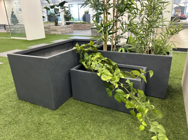 Afbeeldingen van Bloembakken Clayfibre Bigular Lead Set 3