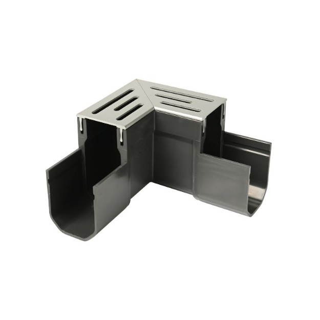 Afbeeldingen van Luxury drain hoekstuk grijs aluminium